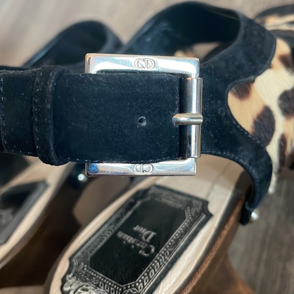 Christian Dior Leopard and Wood Heels - Picture 14 of 16